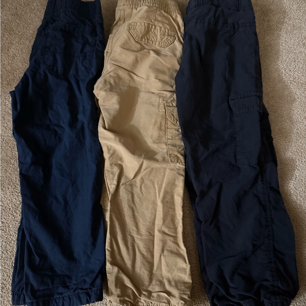 Three pairs of boys size 4T soft lined pants
